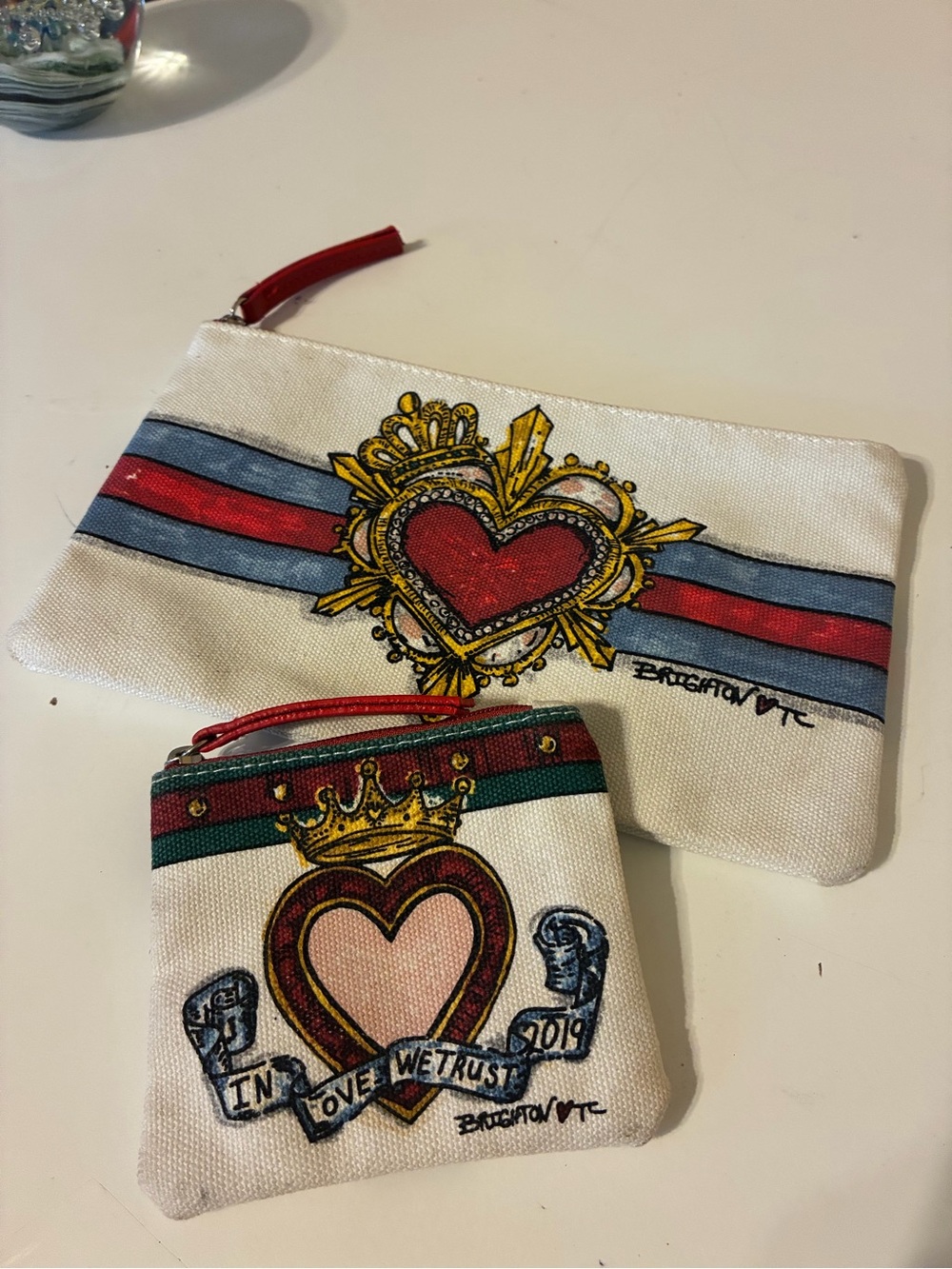 New Brighton In Love We Trust Pouch Set Tom Clancy Canvas Large And Small